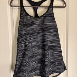 TYR Tankini black with gray striped (women's large)